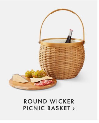 ROUND WICKER PICNIC BASKET ›