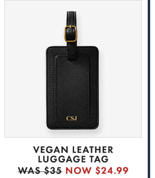 VEGAN LEATHER LUGGAGE TAG - WAS $35 NOW $24.99