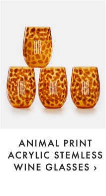 ANIMAL PRINT ACRYLIC STEMLESS WINE GLASSES ›