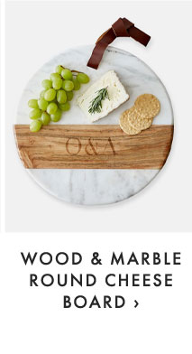 WOOD & MARBLE ROUND CHEESE BOARD ›