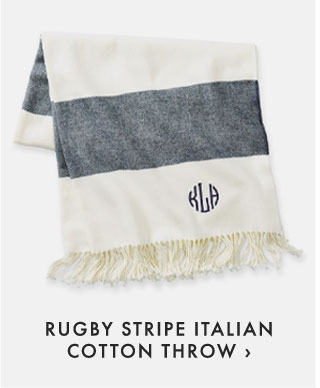 RUGBY STRIPE ITALIAN COTTON THROW ›