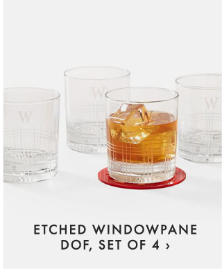 ETCHED WINDOWPANE DOF, SET OF 4 ›