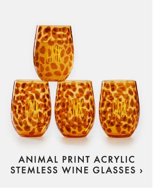 ANIMAL PRINT ACRYLIC STEMLESS WINE GLASSES ›