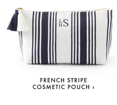 FRENCH STRIPE COSMETIC POUCH ›