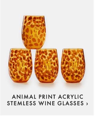 ANIMAL PRINT ACRYLIC STEMLESS WINE GLASSES ›