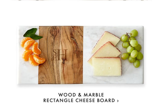 WOOD & MARBLE RECTANGLE CHEESE BOARD ›