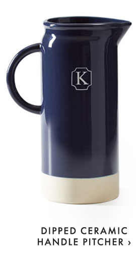 DIPPED CERAMIC HANDLE PITCHER ›