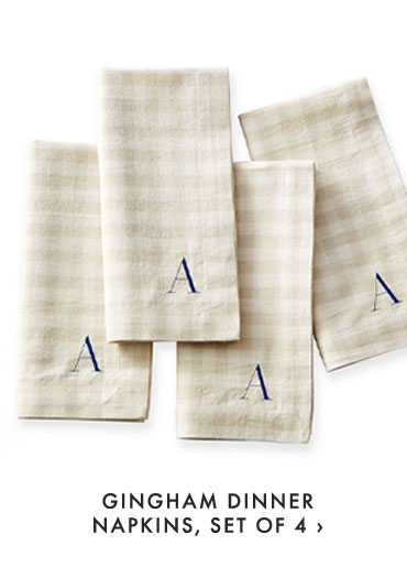 GINGHAM DINNER NAPKINS, SET OF 4 ›