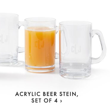 ACRYLIC BEER STEIN, SET OF 4 ›