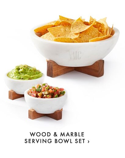 WOOD & MARBLE SERVING BOWL SET ›
