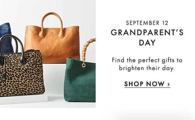 SEPTEMBER 12: GRANDPARENT’S DAY - Find the perfect gifts to brighten their day. - SHOP NOW ›