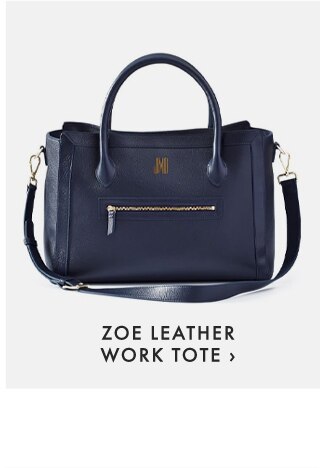 ZOE LEATHER WORK TOTE ›