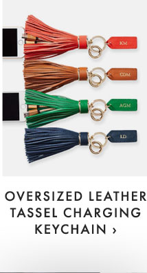 OVERSIZED LEATHER TASSEL CHARGING KEYCHAIN ›