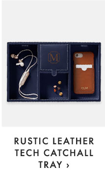 RUSTIC LEATHER TECH CATCHALL TRAY ›