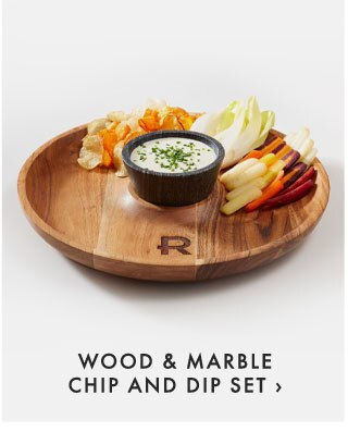WOOD & MARBLE CHIP AND DIP SET ›