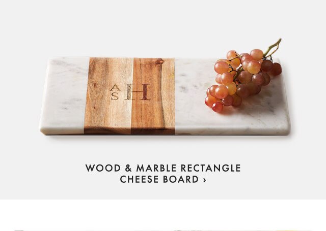 WOOD & MARBLE RECTANGLE CHEESE BOARD ›
