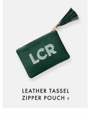 LEATHER TASSEL ZIPPER POUCH ›