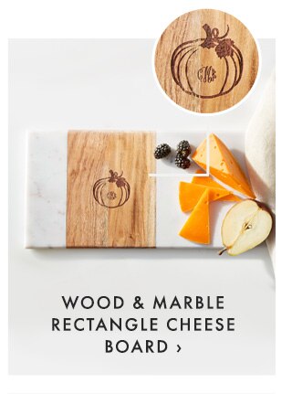 WOOD & MARBLE RECTANGLE CHEESE BOARD ›