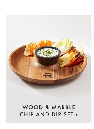 WOOD & MARBLE CHIP AND DIP SET ›