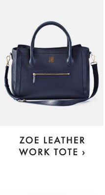 ZOE LEATHER WORK TOTE ›