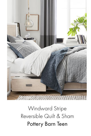 Windward Stripe Reversible Quilt & Sham - Pottery Barn Teen