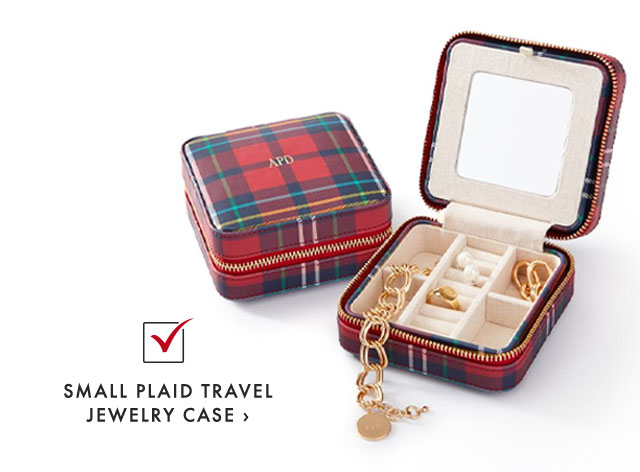 SMALL PLAID TRAVEL JEWELRY CASE ›
