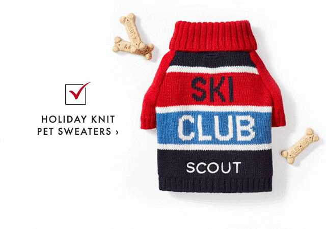HOLIDAY KNIT PET SWEATERS ›