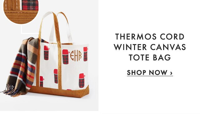 THERMOS CORD WINTER CANVAS TOTE BAG - SHOP NOW › 