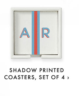 SHADOW PRINTED COASTERS, SET OF 4 ›