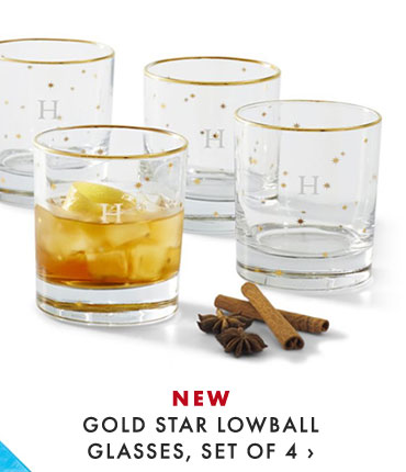 NEW - GOLD STAR LOWBALL GLASSES, SET OF 4 ›