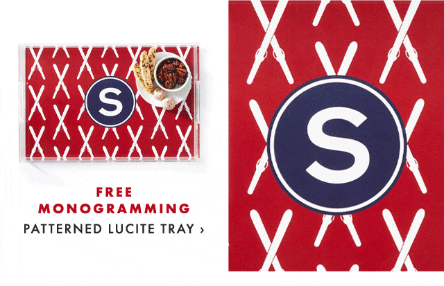 FREE MONOGRAMMING - PATTERNED LUCITE TRAY ›