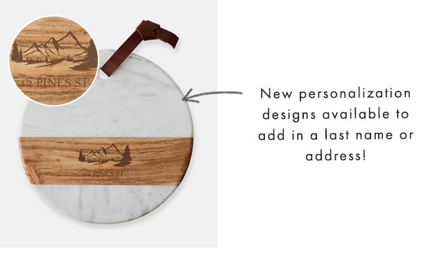 New personalization designs available to add in a last name or address!