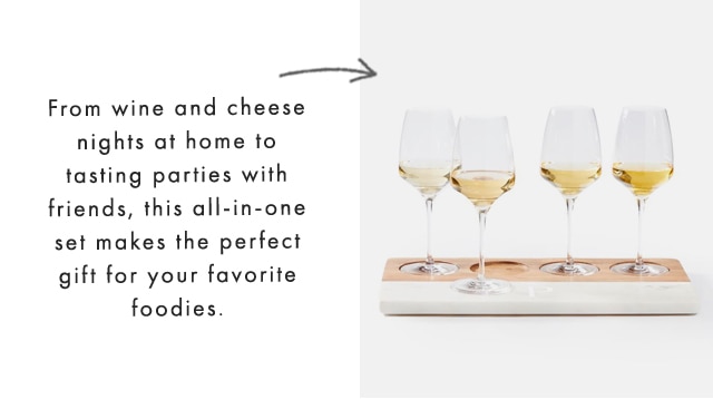 From wine and cheese nights at home to tasting parties with friends, this all-in-one set makes the perfect gift for your favorite foodies.