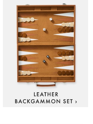 LEATHER BACKGAMMON SET ›