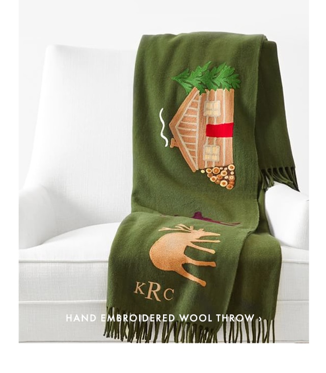 HAND EMBROIDERED WOOL THROW ›
