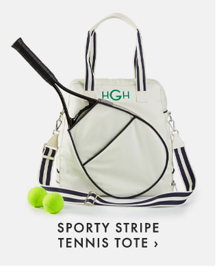 SPORTY STRIPE TENNIS TOTE ›