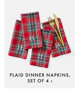 PLAID DINNER NAPKINS, SET OF 4 ›