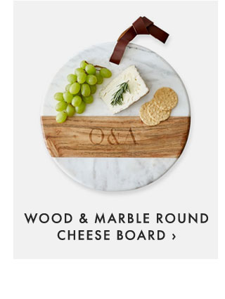 WOOD & MARBLE ROUND CHEESE BOARD ›