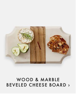 WOOD & MARBLE BEVELED CHEESE BOARD ›