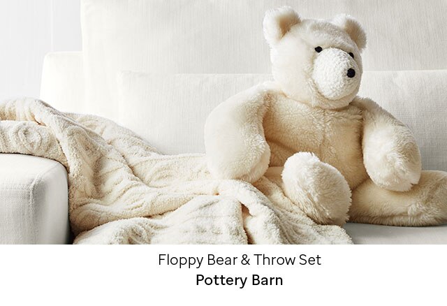 Floppy Bear & Throw Set - Pottery Barn