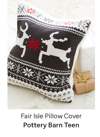 Fair Isle Pillow Cover - Pottery Barn Teen