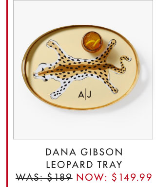 DANA GIBSON LEOPARD TRAY - WAS: $189 - NOW: $149.99