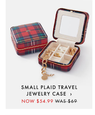 SMALL PLAID TRAVEL JEWELRY CASE › NOW $54.99 - WAS $69