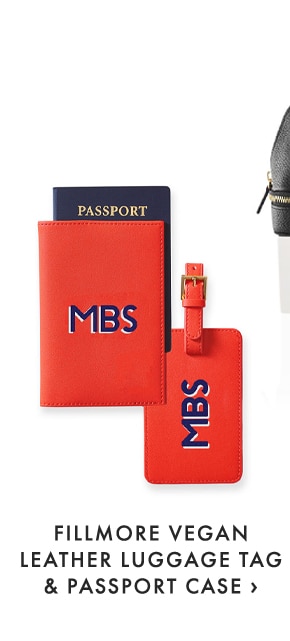 FILLMORE VEGAN LEATHER LUGGAGE TAG & PASSPORT CASE ›