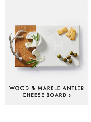 WOOD & MARBLE ANTLER CHEESE BOARD ›