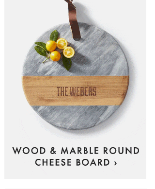 WOOD & MARBLE ROUND CHEESE BOARD ›
