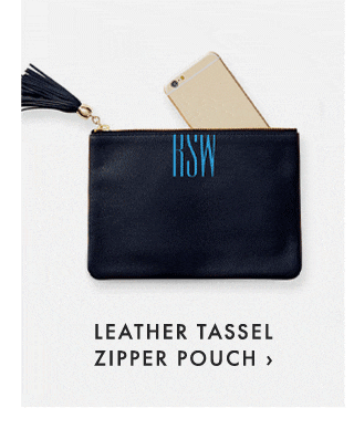 LEATHER TASSEL ZIPPER POUCH ›