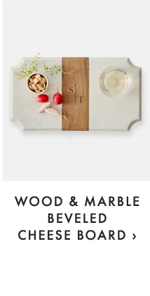 WOOD & MARBLE BEVELED CHEESE BOARD ›