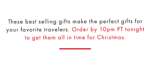 These best-selling gifts make the perfect gifts for your favorite travelers. Order now to get them all in time for Christmas!