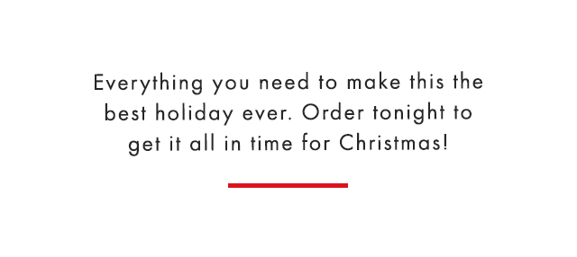 Everything you need to make this holiday the best ever. Order now to get it all in time for Christmas!